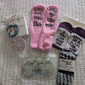 Michael Stars Black and White Tie-Dye Scarf